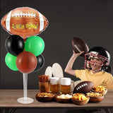 4 Sets Football Party Balloons Stand Kit with Rugby Ball Foil