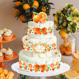 Cheerupp Orange Baby Shower Diaper Cake Decorations, Citrus A Little