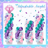 2 Set Mermaid Balloon Column Stand Kit Adjustable Mermaid Balloon