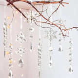 18pcs Christmas Tree Decoration Crystal Ornaments - Hanging Acrylic Ch