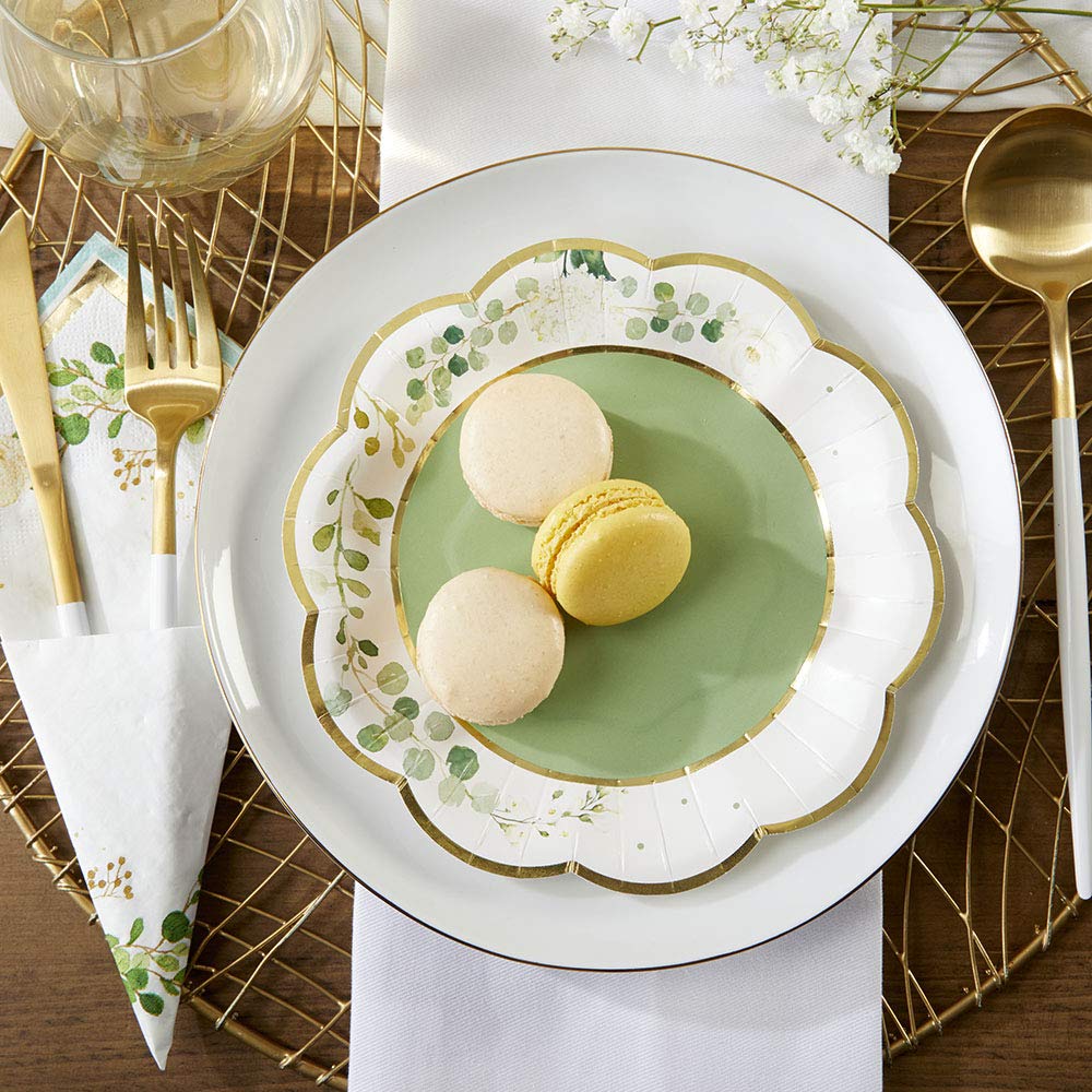 Kate Aspen Sage Green Party Decorations, Eucalyptus Floral Botanical