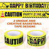 2 Pack Construction Birthday Party Banner Tape 2.36 Inches x 328