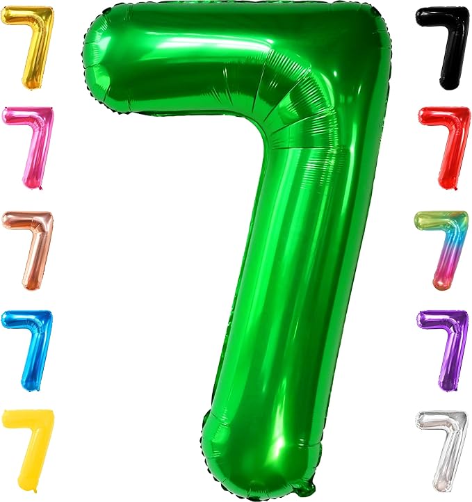 KatchOn, Giant Dark Green Number 7 Balloon - 40 Inch | 7th Birthday