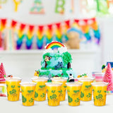 100 Pcs Gold Jungle Safari Animals Cups 16 oz Golden Safari Themed