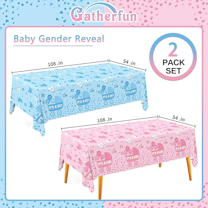 Baby Gender Reveal Party Supplies 2 Pack Gender Reveal Decorations