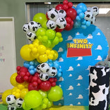YMSZ Red Blue Green Yellow Latex Balloons, 67pcs 12 Inch Cow Print