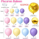 Pink Unicorn Party Decorations Kit 124Pcs Macaron Balloon Arch with