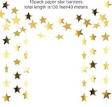 Patelai Glitter Star Garland Banner 2026 Graduation Decor 130 Feet #8