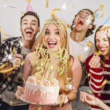 20th Birthday Decorations for Women Gold with 20th Birthday Tiara