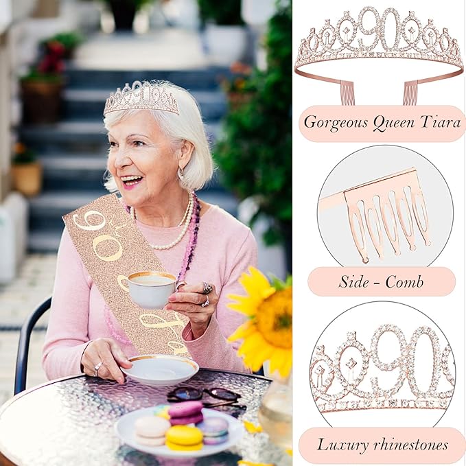 90th Birthday Decorations Gifts for Women Including 90 year old