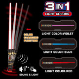 2 Pack Light up Sword Saber with FX Sounds (Motion-Sensitive) and