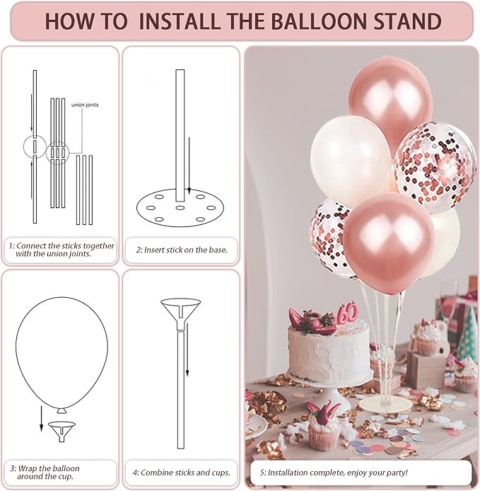 236 Pcs Birthday Decorations For Women Rose Gold Party Decorations