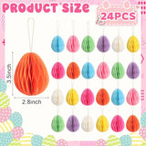 16 Pcs Easter Decorations Eggs Hanging Ornaments Paper