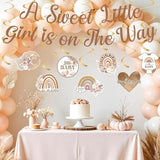 Boho Baby Shower Decorations A Sweet Little Girl Is On The Way Banner