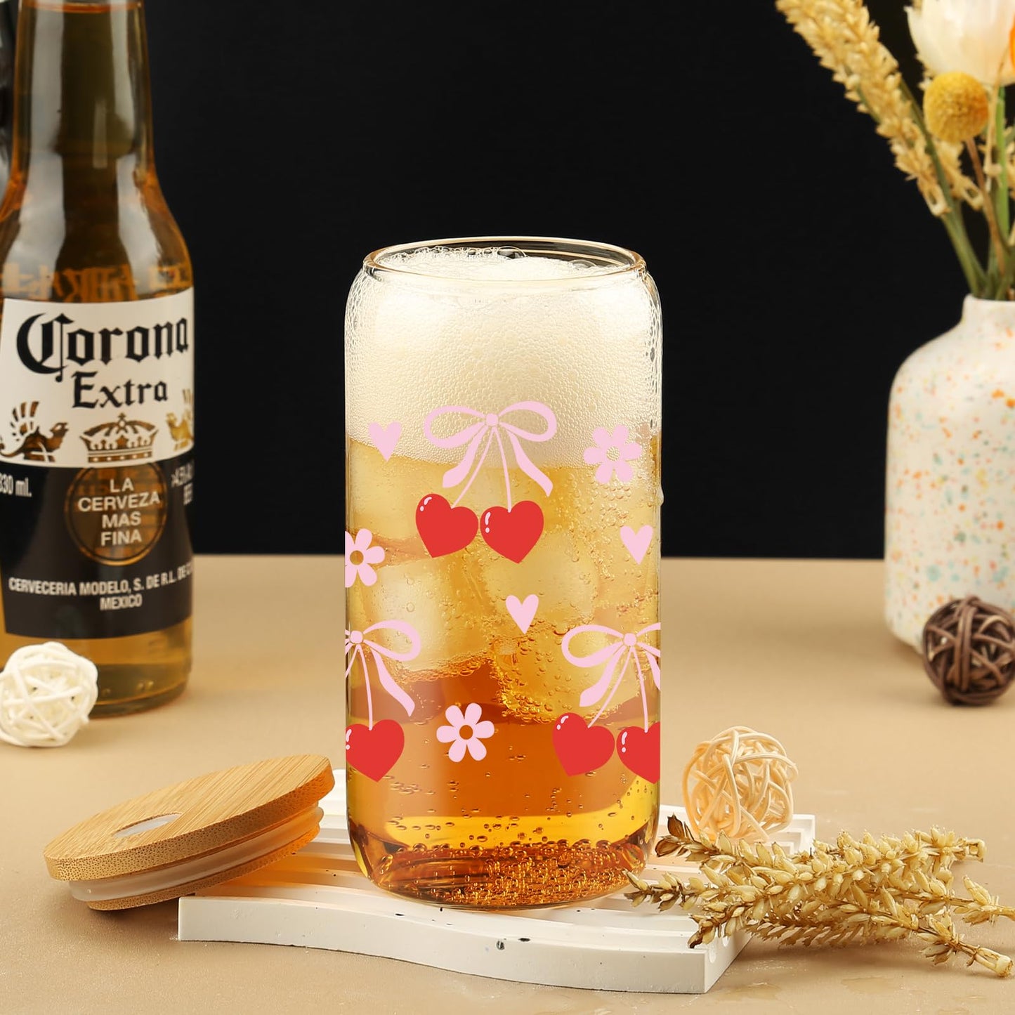 Cherry Bow Cup, Birthday Gifts for Women, Girly Gifts for Her, Sister,