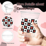 50 Pcs Casino Party Cups 12oz Poker Theme Cups for Poker Game Party