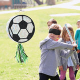 Soccer Ball Piñata Soccer Party decoration Piñata with Blindfold Bat
