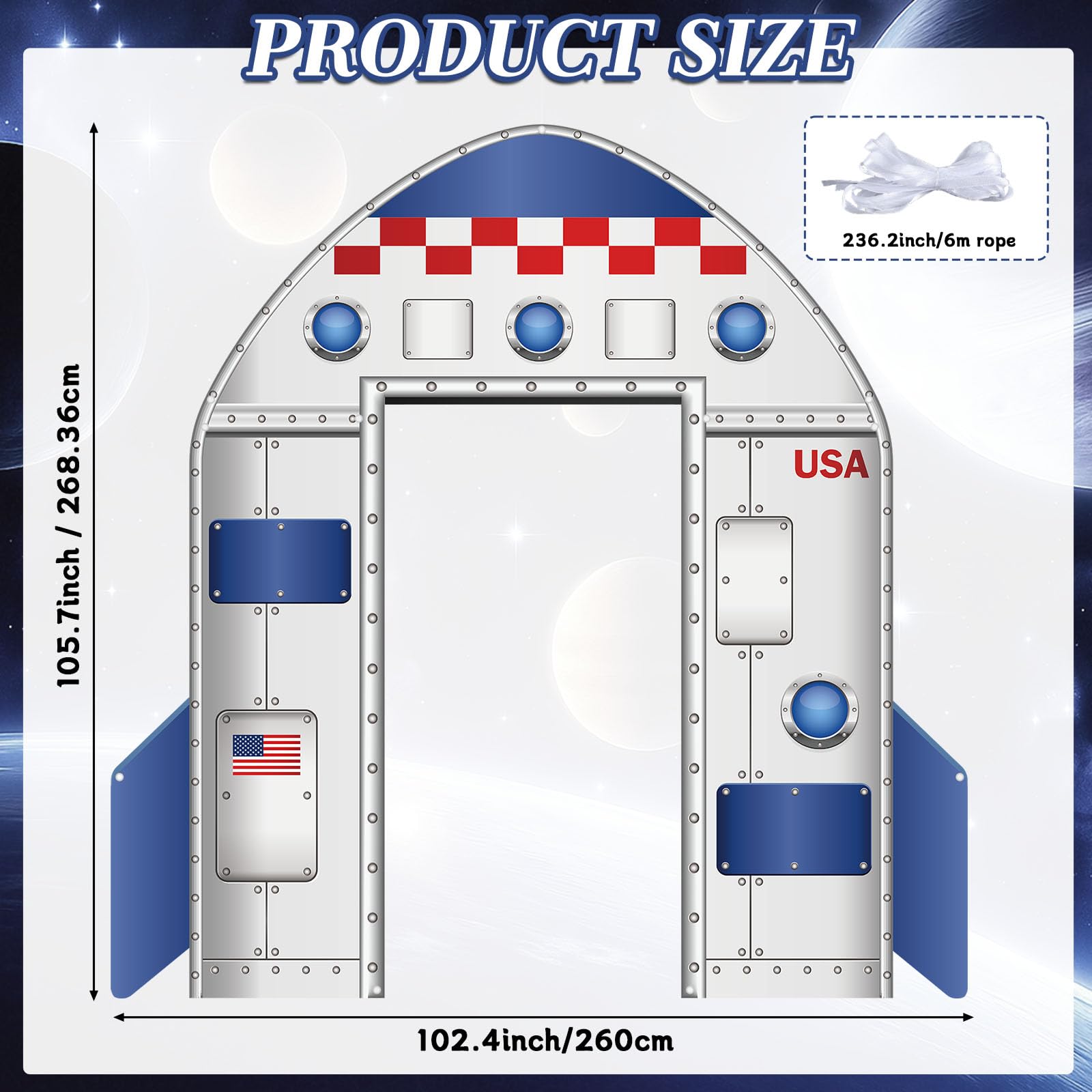 Outer Space Door Cover Galaxy Alien Theme Door Decoration Outer Space