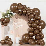 104pcs Dark Brown Balloons - 18/12/10/5 Inch Coffee Brown Neutral