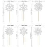 36Pcs Snowflake Cupcake Toppers Frozen Cupcake Picks Winter Frozen