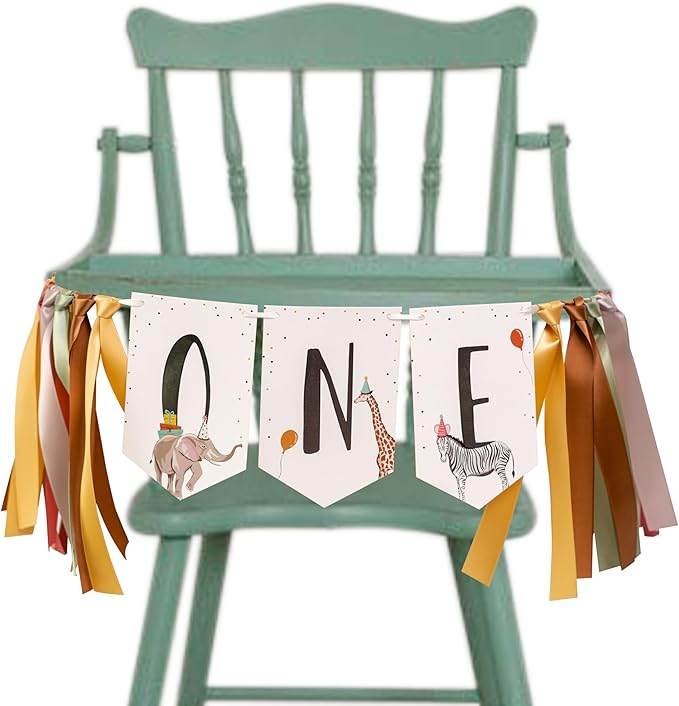 Jungle Safari Wild One High chair Banner HighChair ONE Banner