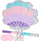 Mermaid Seashell Piñata Pink Shellfish Piñatas for Kids Girls
