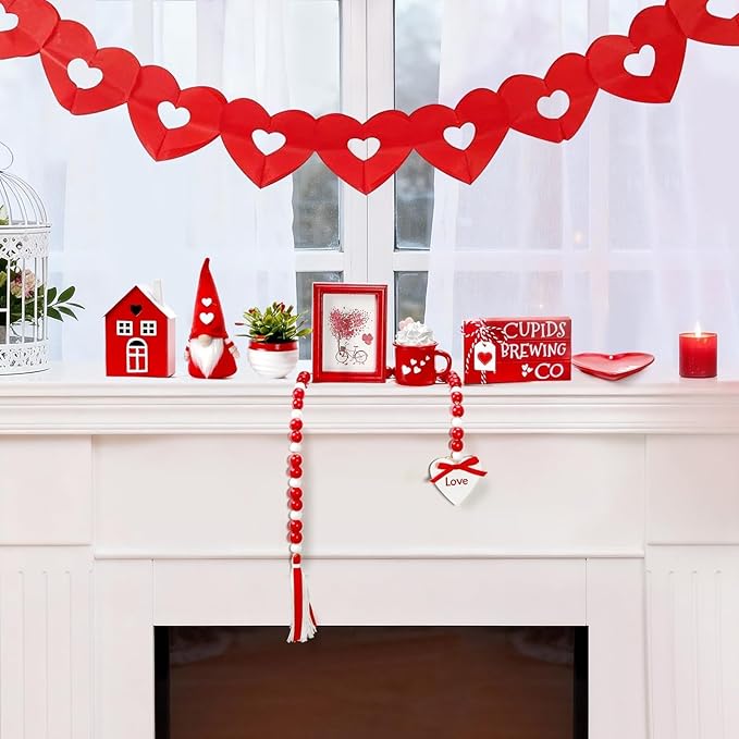 Valentine's Day Decorations 8 PCS Tiered Tray Decor Set Cute