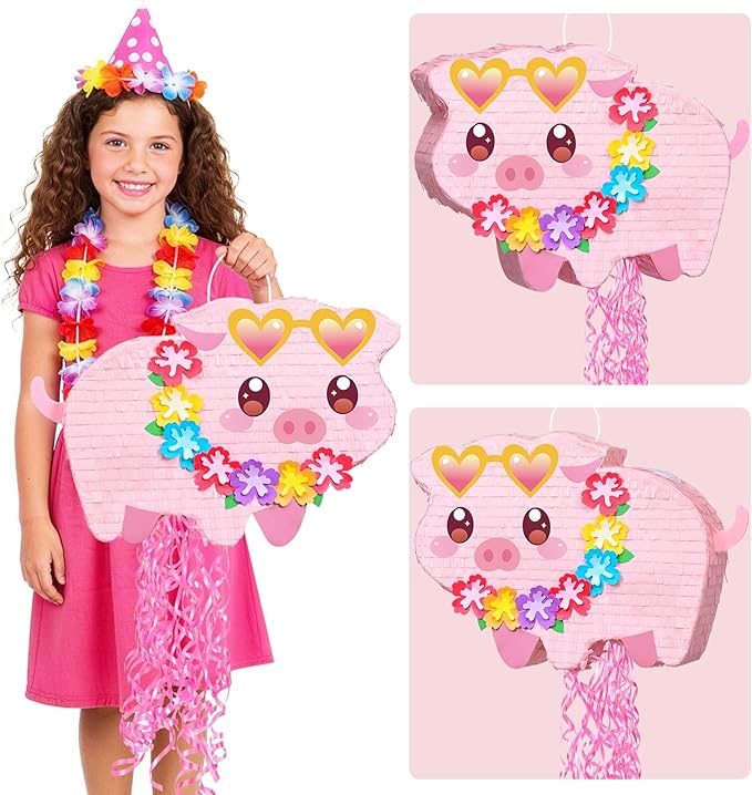 WERNNSAI Piglet Piñata - Farm Party Decorations Hawaiian Pig Piñata