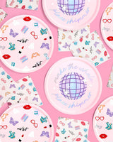 xo, Fetti Party Paper Plates | 24pcs. 9" | Concert Party Tableware,