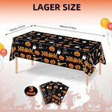 3 Pack Halloween Tablecloth Rectangle 54 x 108 Plastic Table Cloth