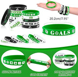 110 Pcs Soccer Party Favors Drawstring Bags with Keychains Silicone
