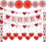 Valentine's Day Decorations Set LOVE Banner 2 XO Garlands 2 Heart