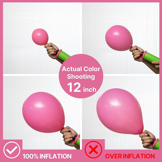 PartyWoo Hot Pink Balloons 140pcs Different Sizes of 18 12 10 5 Inch M