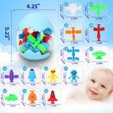 Suction Bath Toys for Kids, 20 Pcs No Hole Outer Space Bath Toy with