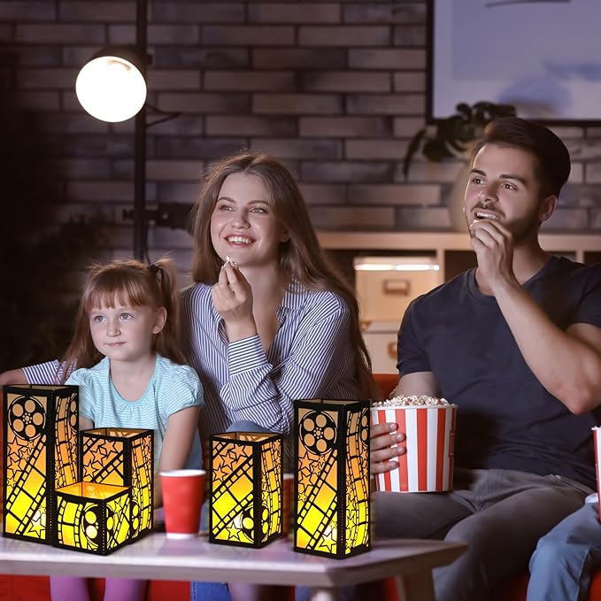 12 Pcs Movie Centerpieces for Table 3 Size Movie Night Party