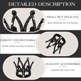 12 Pcs Crown Cake Topper Mini Baby Crown Tiny Queen Small Alloy Black