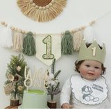 Wild One High Chair Banner For 1st Birthday Party Boy