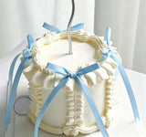 Blue Bow Cake Topper 12 PCS Coquette Ribbons Bows for Cake Decorations