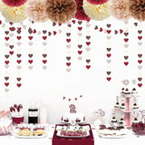 Boho Wedding Bridal Shower Party Decorations Heart Garland 52Ft Fall
