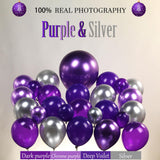 yeewaka chrome purple silver disco balloon garland arch kit 120pcs