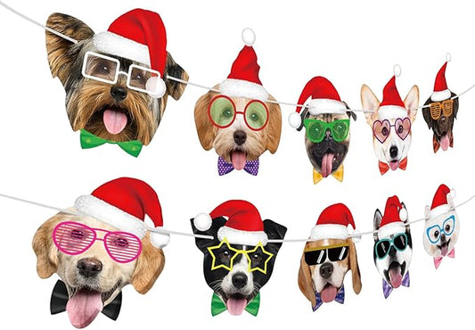 Dog Christmas Garland Dog Birthday Banner Puppy Themed Party