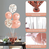 2 Set Rose Gold Christmas Table Balloons Foil Spray Table