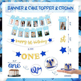118 PCs First Birthday Decorations for Boy Party Inspo Baby Boy 1st