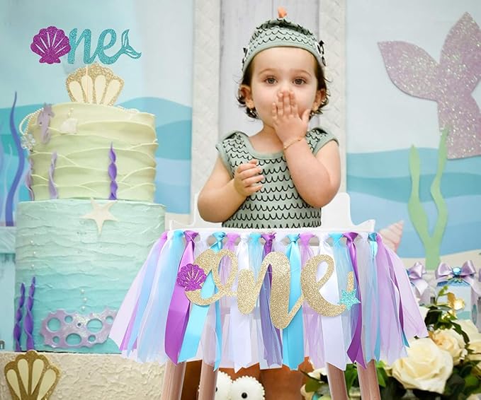 Mermaid Skirt For 1st Birthday Party Supplies For Highchair Tutu