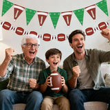 4 PCS Football Party Decorations Football Banner Flags Football Paper