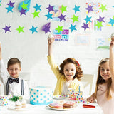 Patelai Glitter Star Garland Banner 2026 Party Decor 130 Feet Star Han