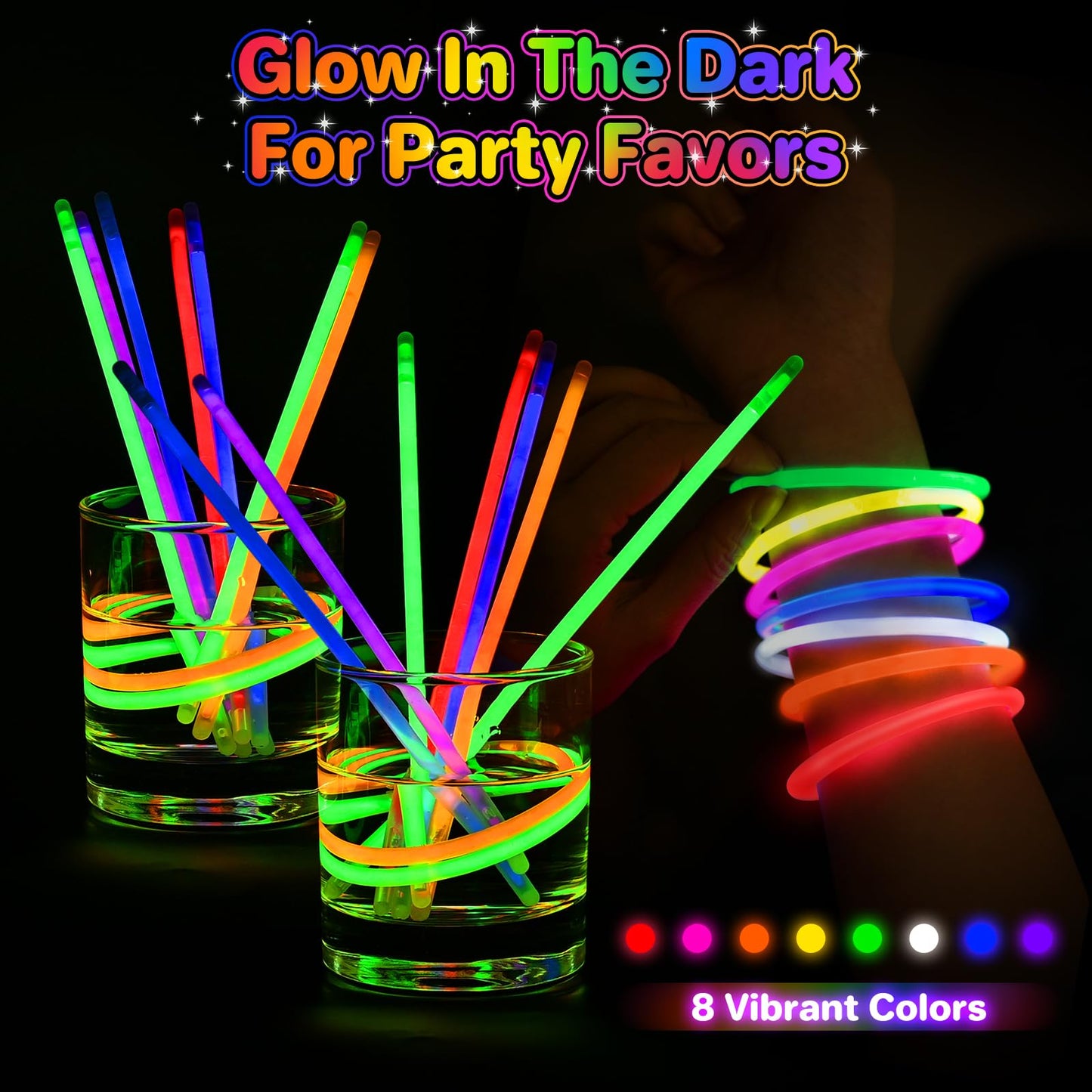 SpringFlower 480 PCS Glow Sticks Bulk Glow Sticks Bracelets For Party