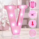 Pink Light Up Letters, LED Marquee Letters for Table, Small Glitter #1