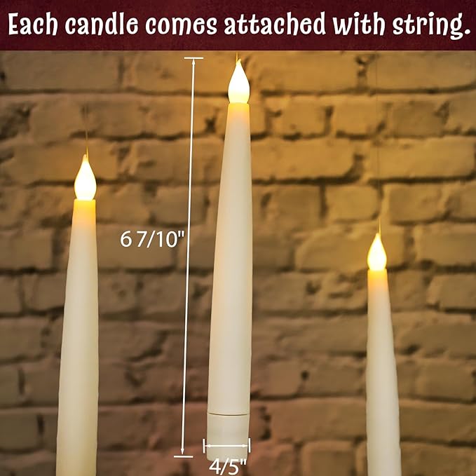 Halloween Decorations Floating Candles with Wand 12 Pcs Magic