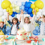 Blue and Yellow Balloon Arch Kit, Pastel Yellow Blue Lemon Balloon